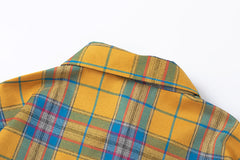 Street Ace WE11DONE Yellow Plaid Long‑Sleeve Shirt