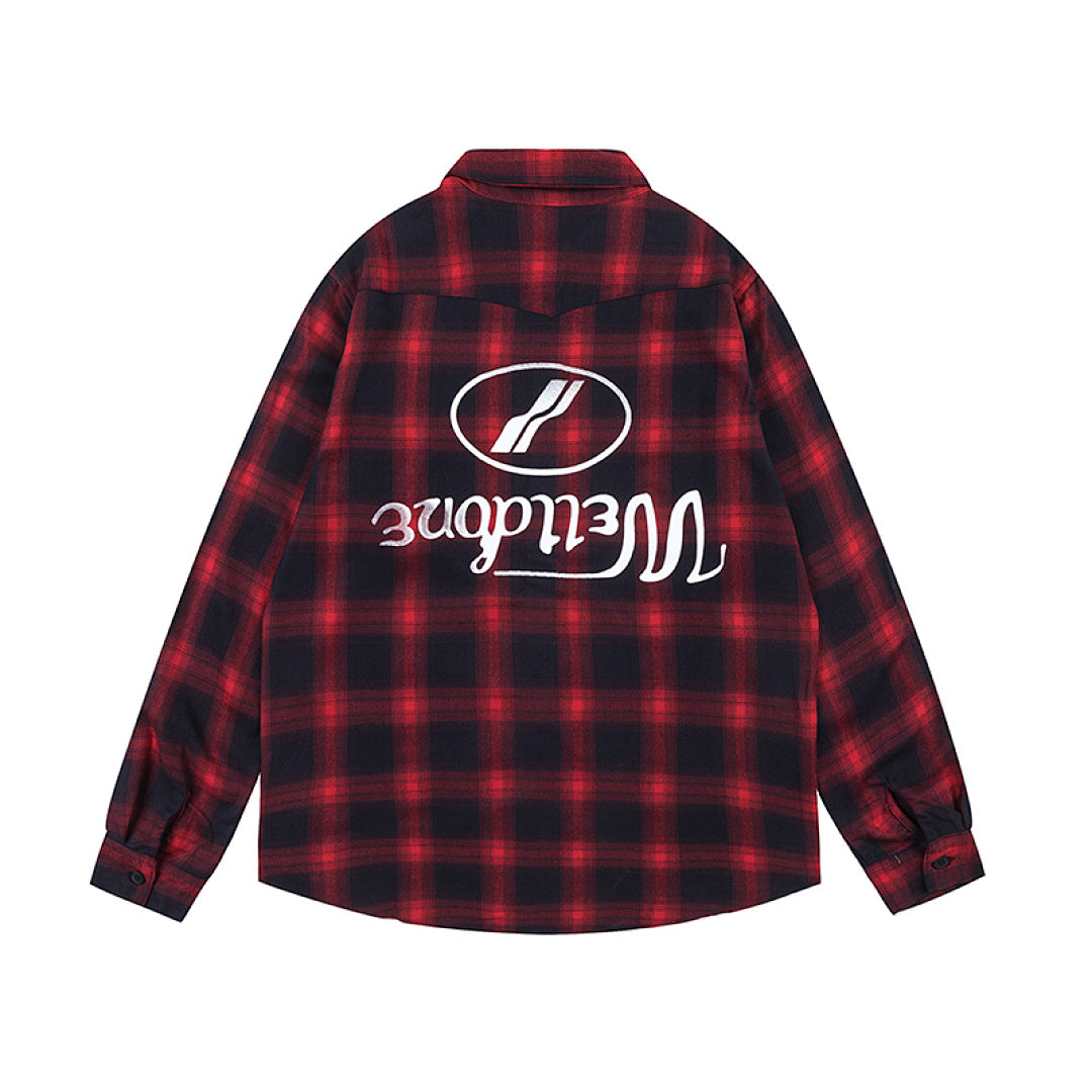 Street Ace We11done Oversized Plaid Shirt