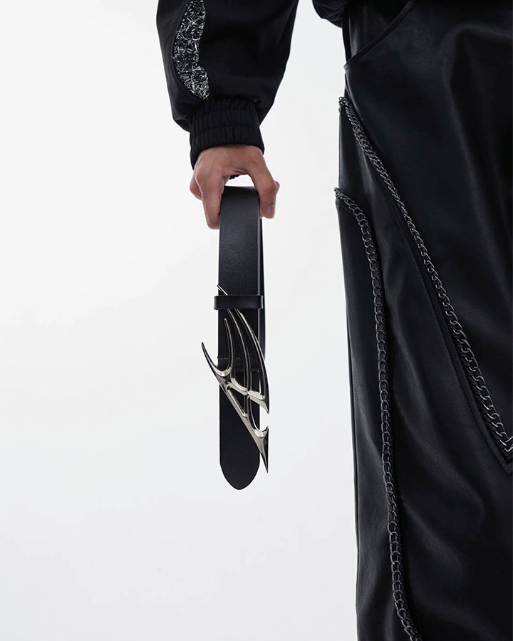 Deconstructed Thorn Unisex Leather Belt