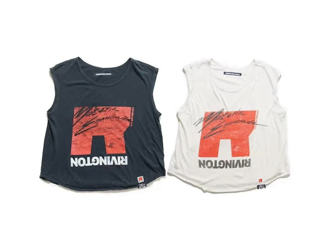 RRR123 Rivington Big‑R Signature Print Oversized Tank Top
