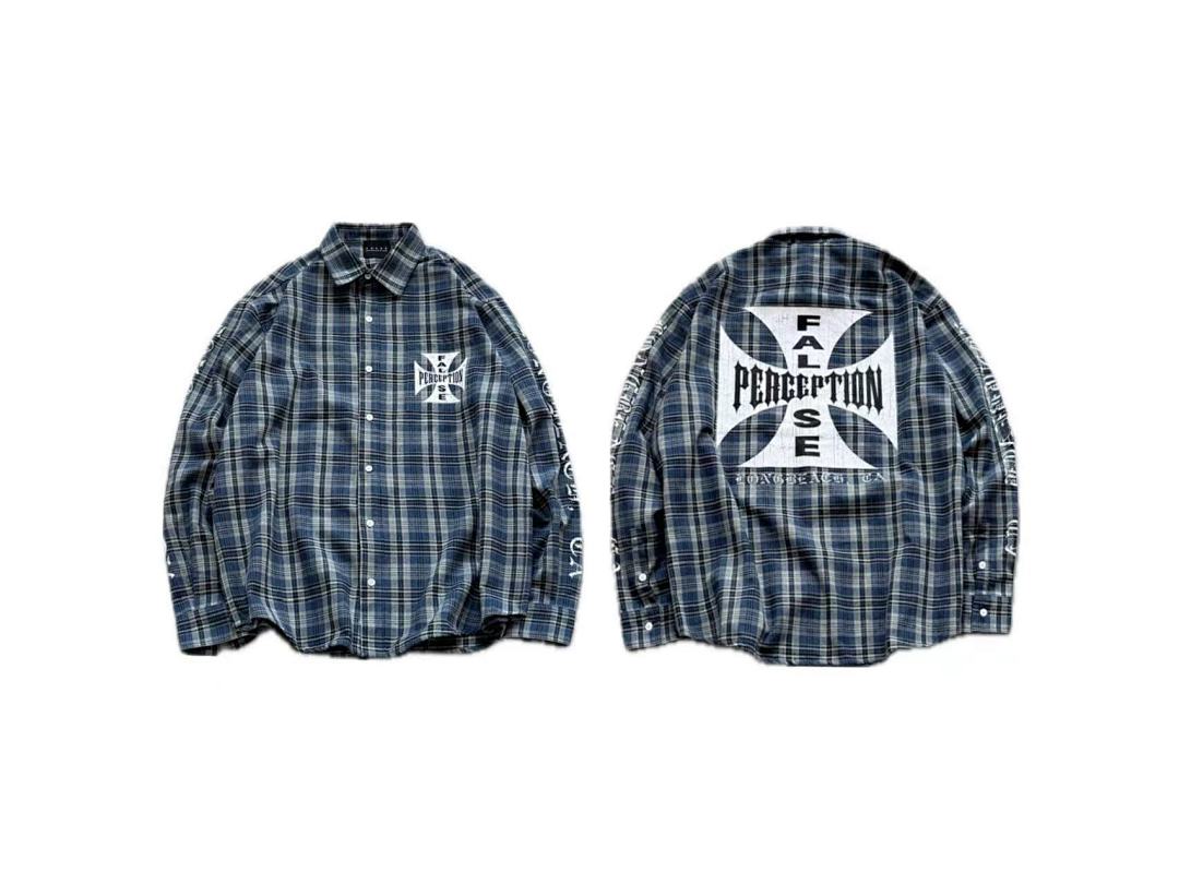 Street Ace False Perception Cross Plaid Shirt