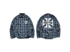 Street Ace False Perception Cross Plaid Shirt