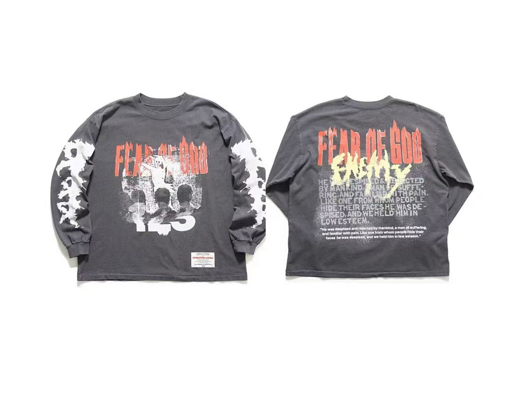 RRR123 Fear Of God Enemy 123 Graphic Oversized L/S Tee