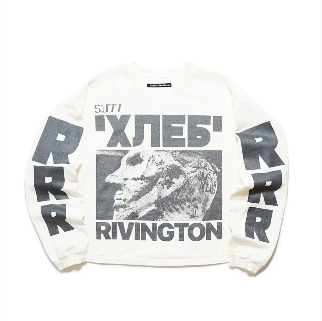RRR123 Rivington SU77 ХЛЕБ Graphic Print Oversized Long‑Sleeve Tee