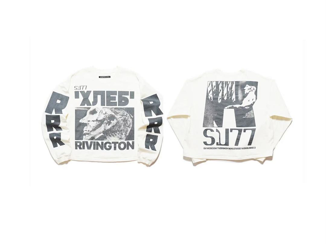 RRR123 Rivington SU77 ХЛЕБ Graphic Print Oversized Long‑Sleeve Tee