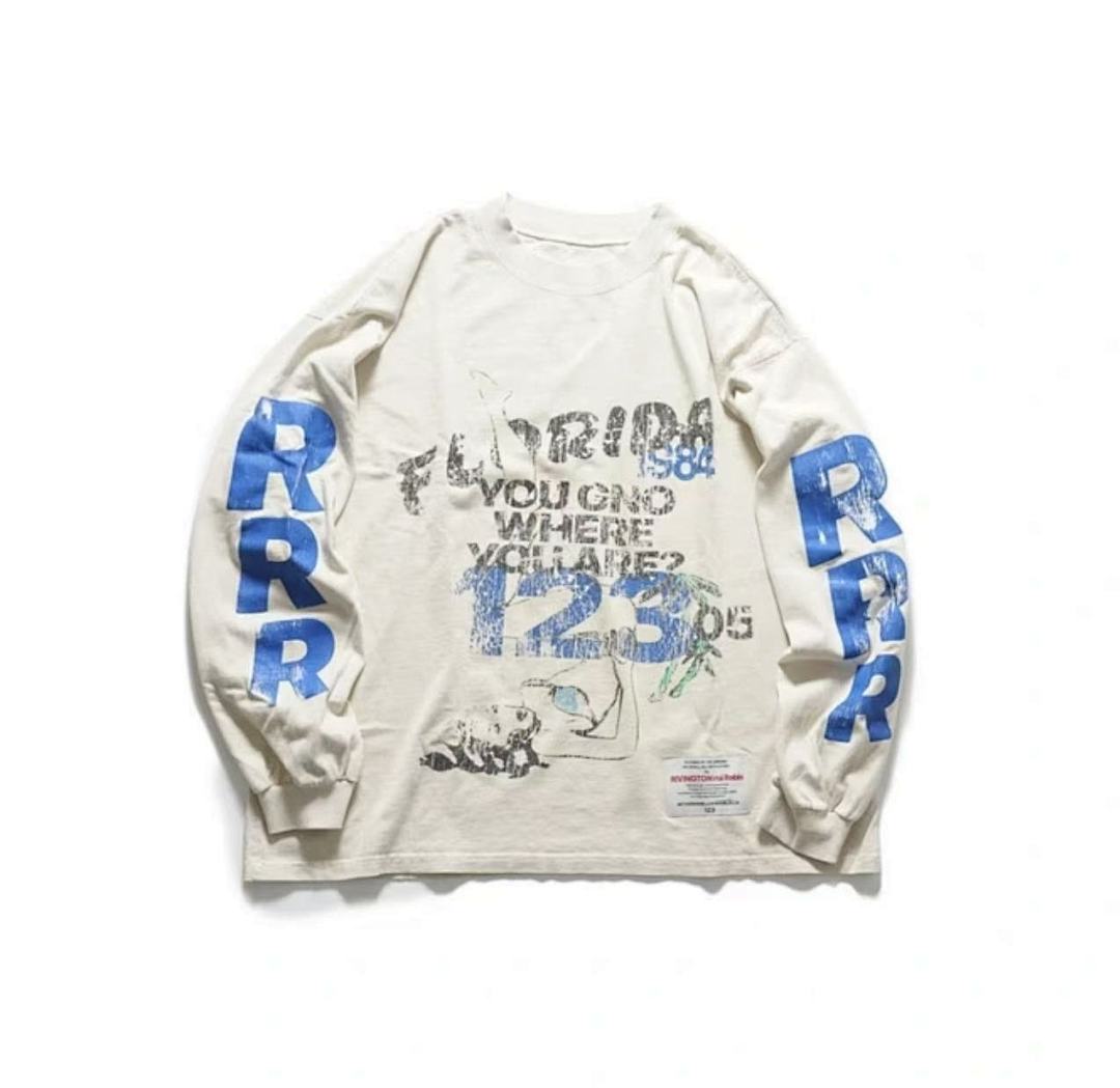 RRR123 Florida Vice Is Nice 123‑05 Oversized Graphic Long‑Sleeve Tee