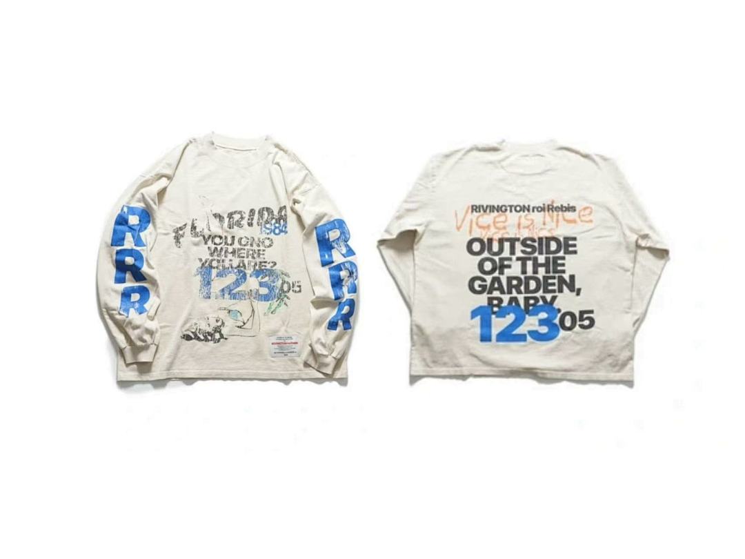 RRR123 Florida Vice Is Nice 123‑05 Oversized Graphic Long‑Sleeve Tee
