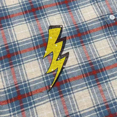 Street Ace False Perception Cartoon Print Distressed‑Hem Vintage Plaid Shirt