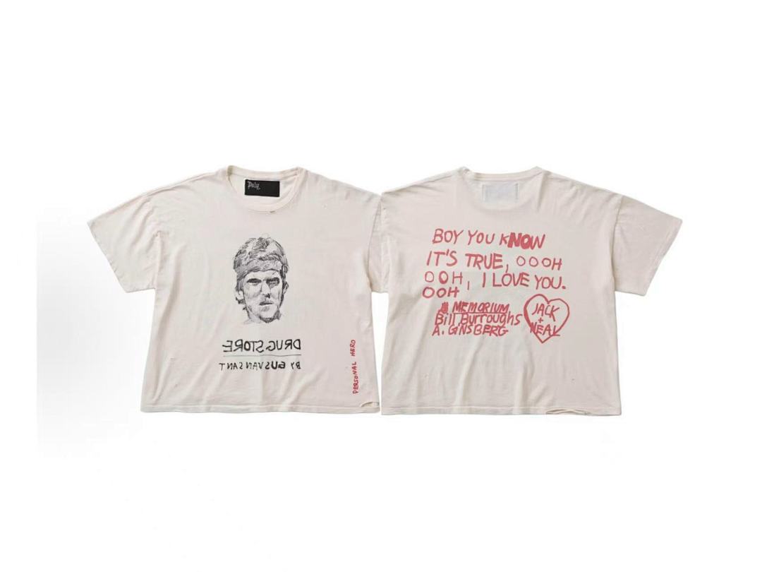 Play Hollywood Hand‑Drawn Portrait Slogan Vintage Cropped Tee