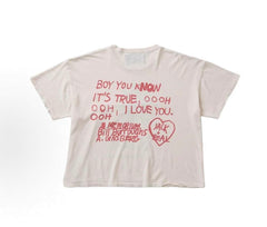 Play Hollywood Hand‑Drawn Portrait Slogan Vintage Cropped Tee