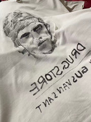 Play Hollywood Hand‑Drawn Portrait Slogan Vintage Cropped Tee