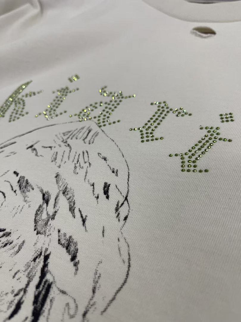 Play Hollywood Kiari Doodle Portrait Print Vintage Cropped Tee