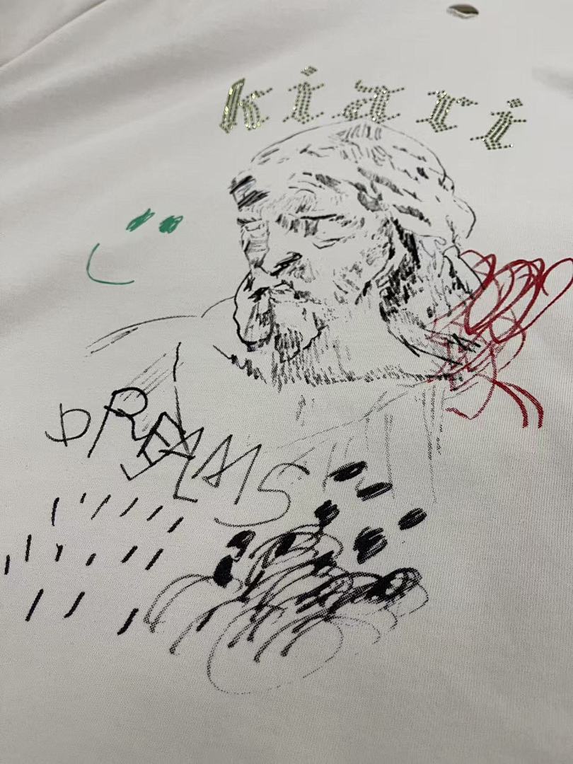 Play Hollywood Kiari Doodle Portrait Print Vintage Cropped Tee