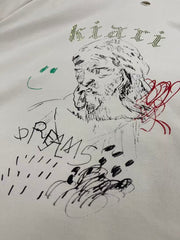 Play Hollywood Kiari Doodle Portrait Print Vintage Cropped Tee
