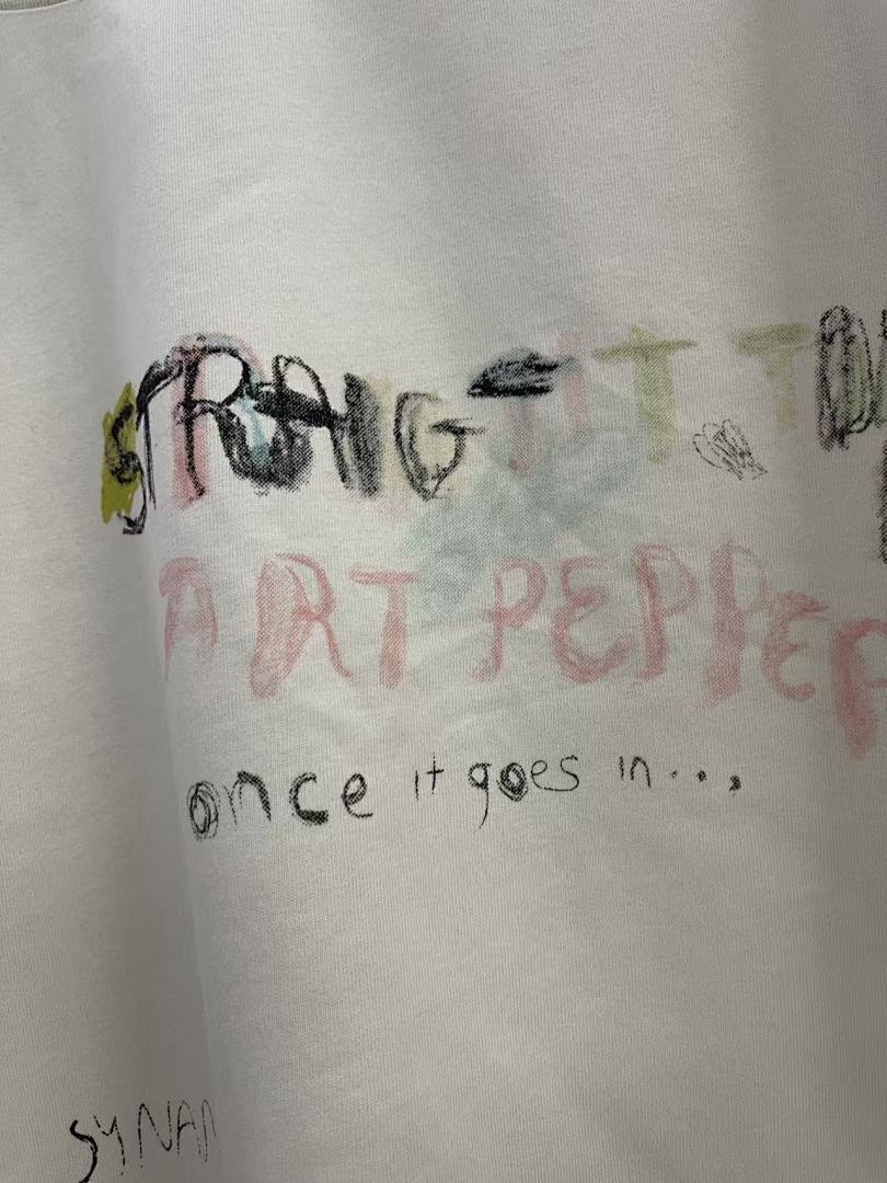 Play Hollywood Strange Time Art Pepper Hand‑Doodle Cropped Tee