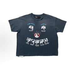 Play Hollywood The Many Loves Of Liz Portrait‑Print Distressed Cropped Tee