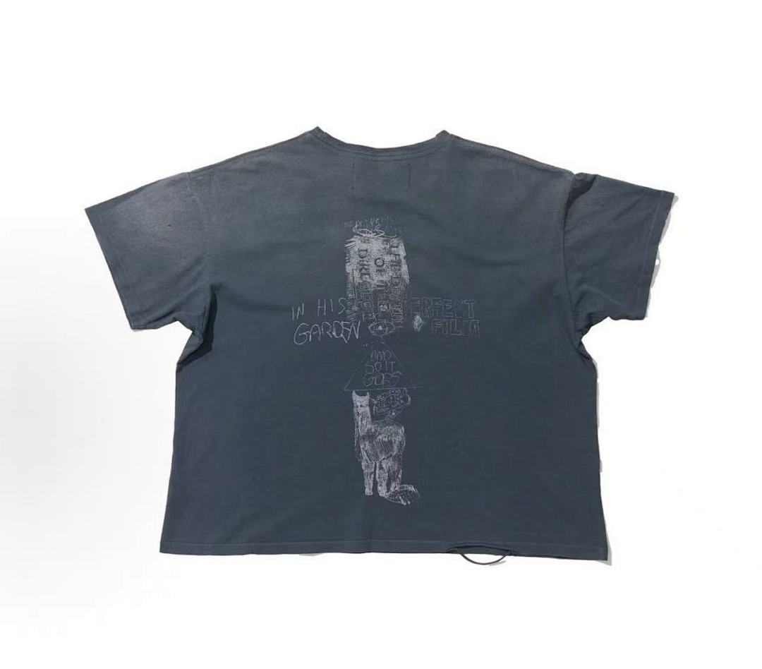 Play Hollywood Maidstone Double‑Sided Collage Print Distressed Cropped Tee