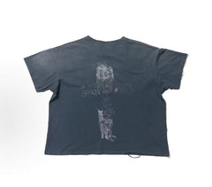 Play Hollywood Maidstone Double‑Sided Collage Print Distressed Cropped Tee