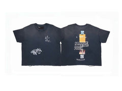 Play Hollywood Panique A Needle Park Double‑Print Vintage Cropped Tee