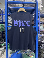Play Hollywood BTL 11 Skull Graphic Double‑Sided Distressed Tank Top