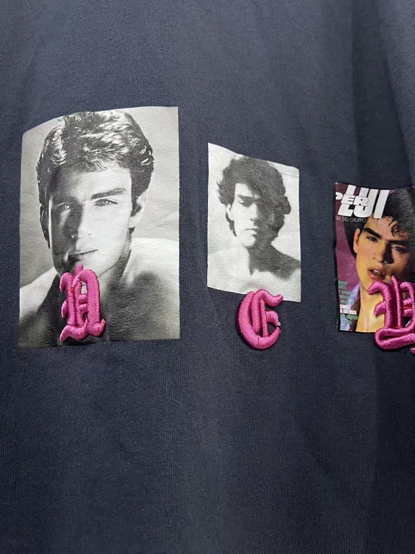 Play Hollywood Rodney Harvey Memorial Portrait Print Distressed Cropped Tee