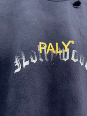 Play Hollywood Gradient Tie‑Dye Letter Patch Pocket Vintage Tee