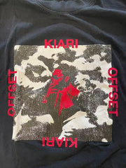 Play Hollywood KIARI OFFSET Portrait Print Distressed Cropped Tee