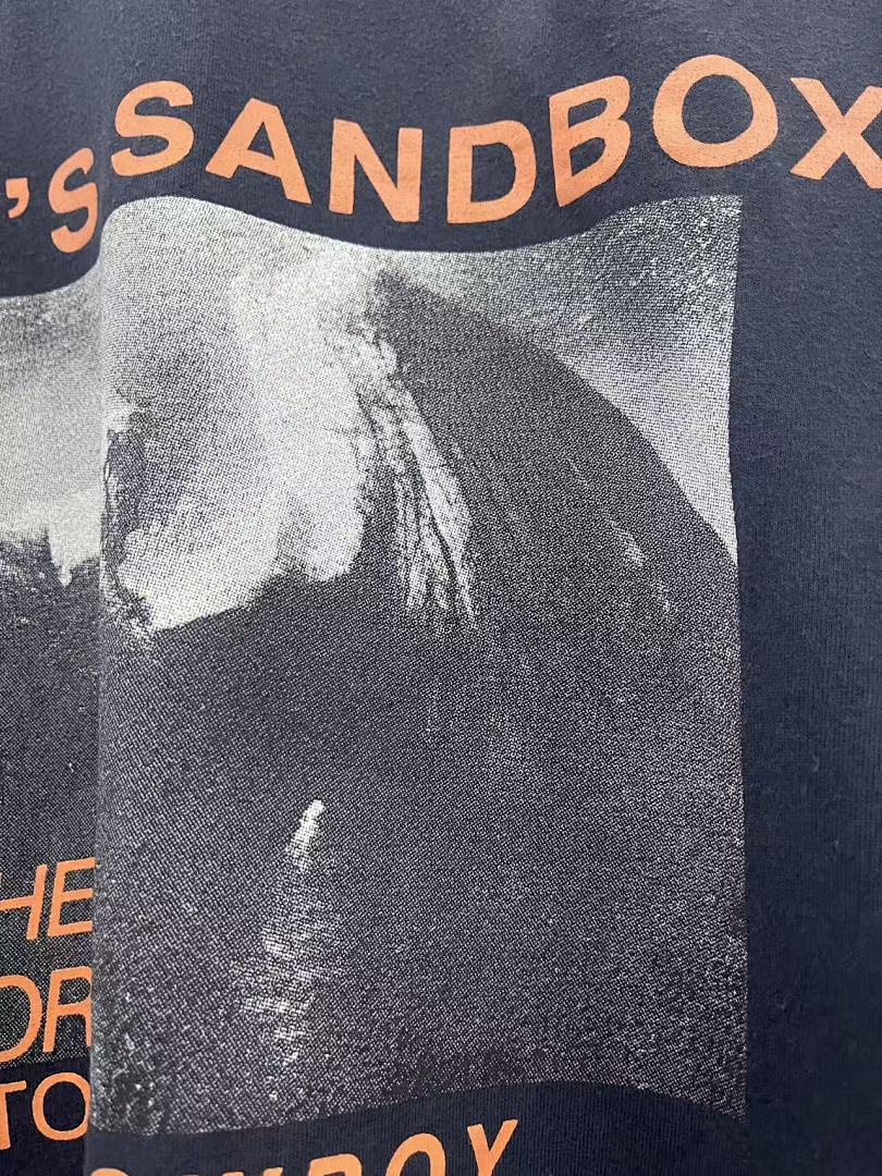Play Hollywood Satan's Sandbox Movie‑Print Distressed Cropped Tee