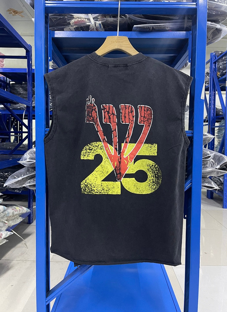 RRR123 Rivington Big‑R Signature Print Oversized Tank Top