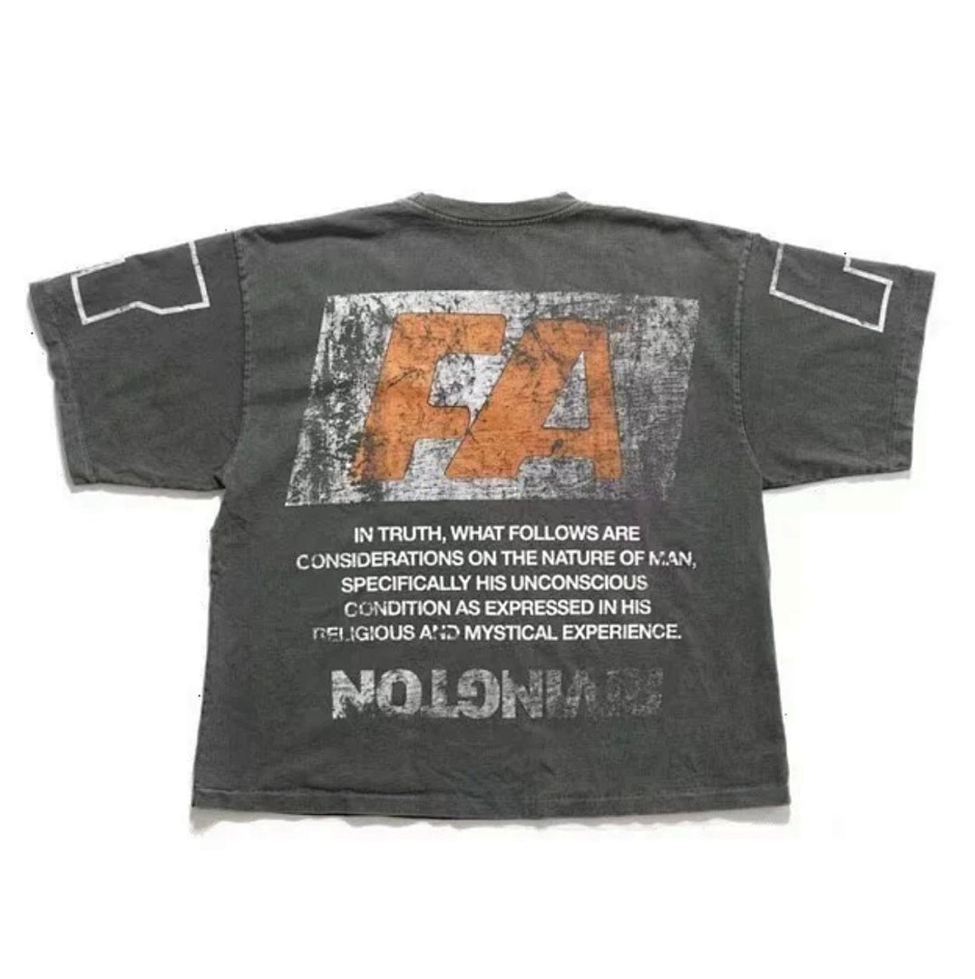 RRR123 Rivington Big‑R FA Slogan Oversized Graphic Tee