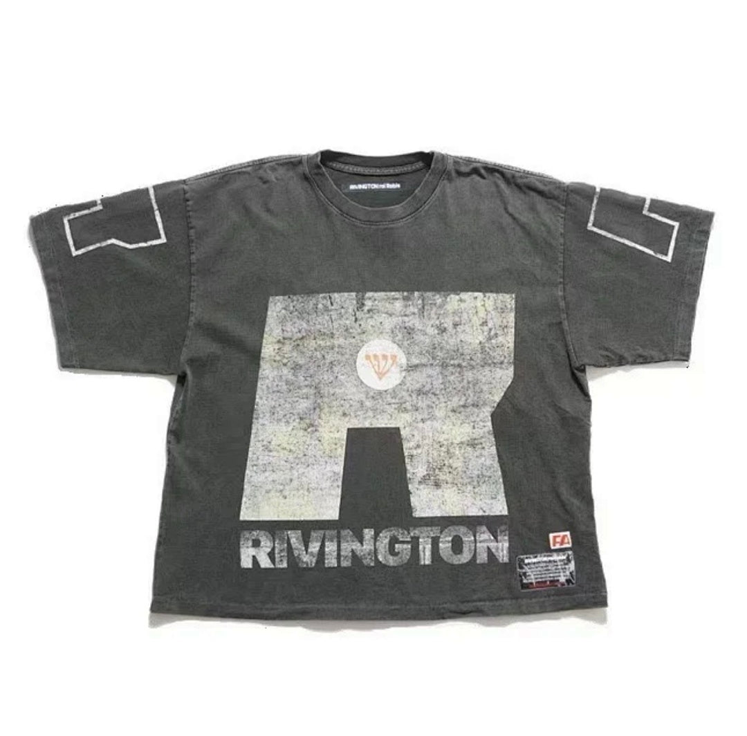 RRR123 Rivington Big‑R FA Slogan Oversized Graphic Tee