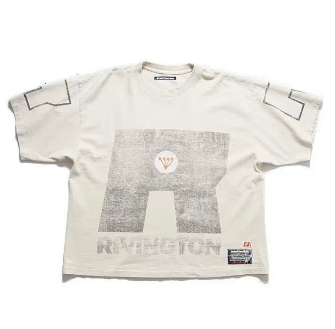 RRR123 Rivington Big‑R FA Slogan Oversized Graphic Tee