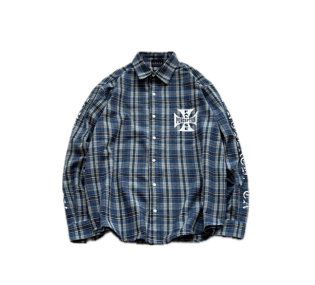 Street Ace False Perception Cross Plaid Shirt