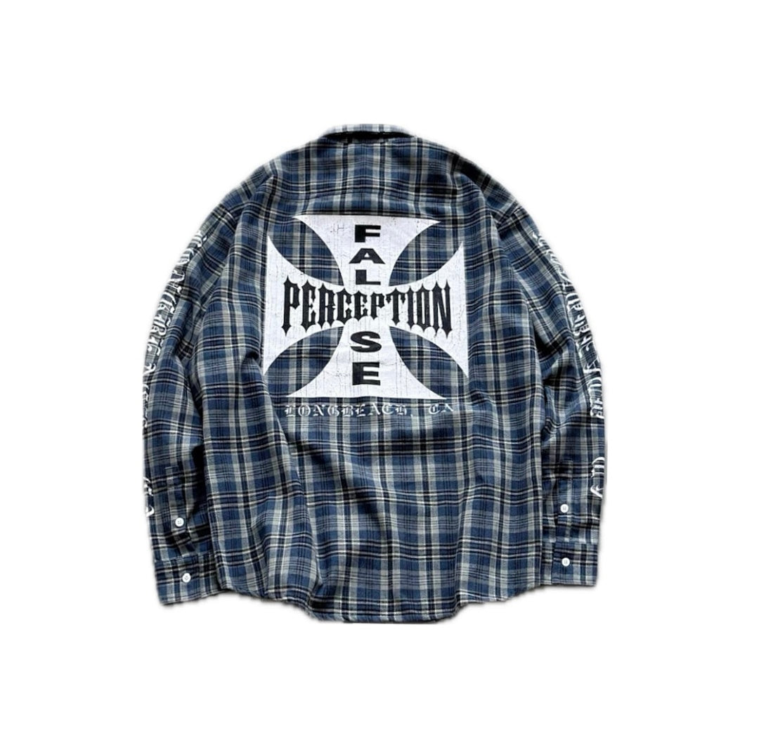 Street Ace False Perception Cross Plaid Shirt
