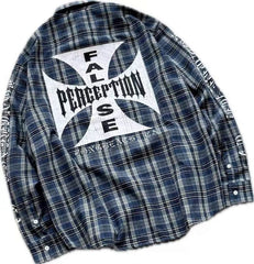 Street Ace False Perception Cross Plaid Shirt