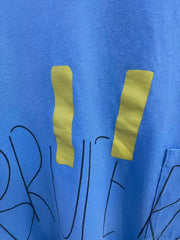 Play Hollywood Bruce Robinson Tape Print Distressed Cropped Tee