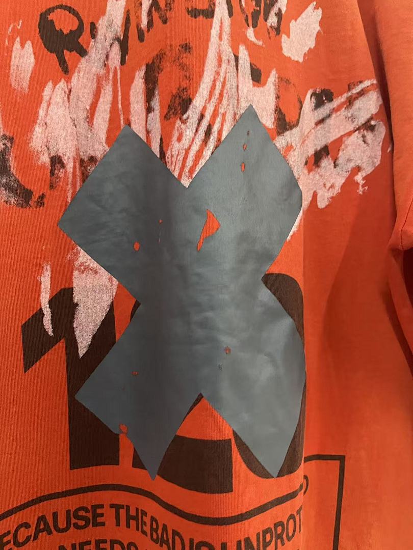 RRR123 Rivington Drip‑Eye 123 Oversized Orange Graphic Short‑Sleeve Tee