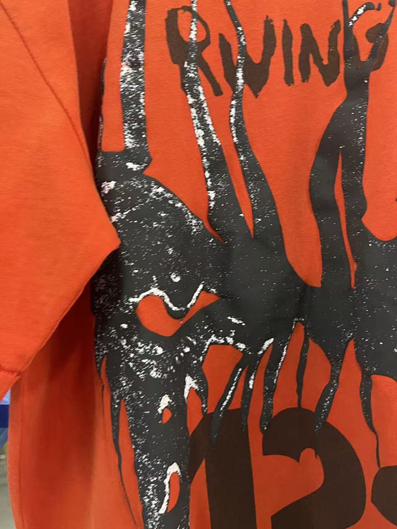 RRR123 Rivington Drip‑Eye 123 Oversized Orange Graphic Short‑Sleeve Tee