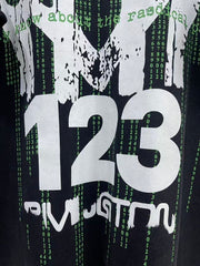 RRR123 Rivington Matrix Rain Code 123 Oversized Graphic Short‑Sleeve Tee