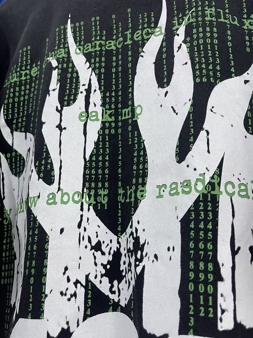 RRR123 Rivington Matrix Rain Code 123 Oversized Graphic Short‑Sleeve Tee