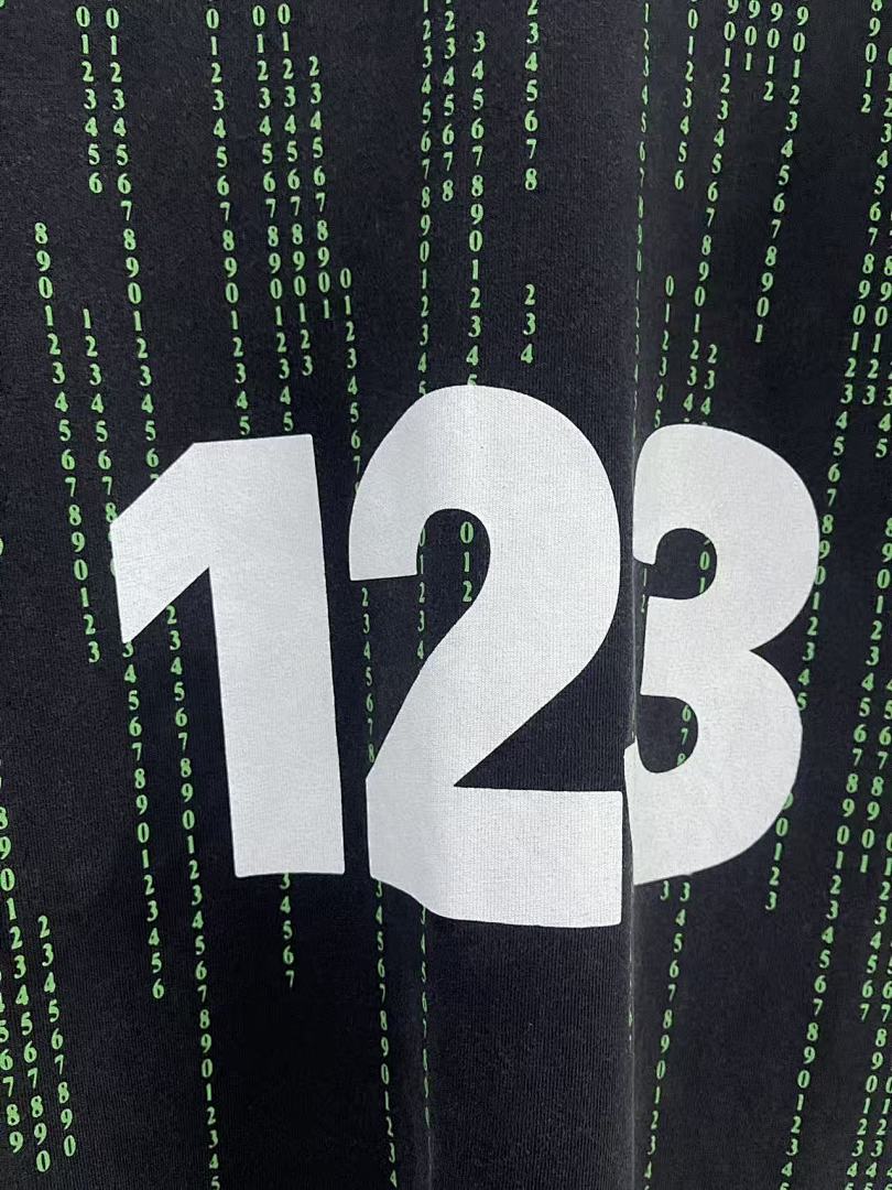 RRR123 Rivington Matrix Rain Code 123 Oversized Graphic Short‑Sleeve Tee