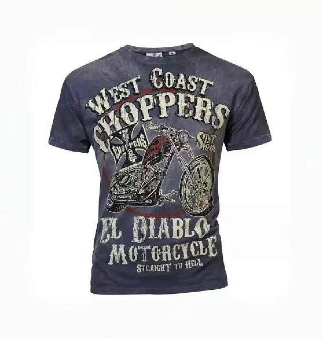 Play Hollywood West Coast Choppers El Diablo Vintage Biker Tee