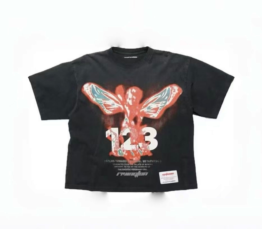 RRR123 Rivington In Times Like These 123 Red‑Wing Angel Graphic Tee