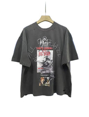 Play Hollywood Big‑Star Collage Print Distressed Cropped Tee