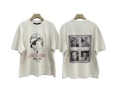 Play Hollywood Jan‑Michael Double‑Sided Print Distressed Tee