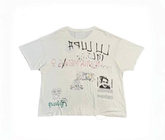 Play‑Hollywood Double‑Sided Collage Print Distressed Tee