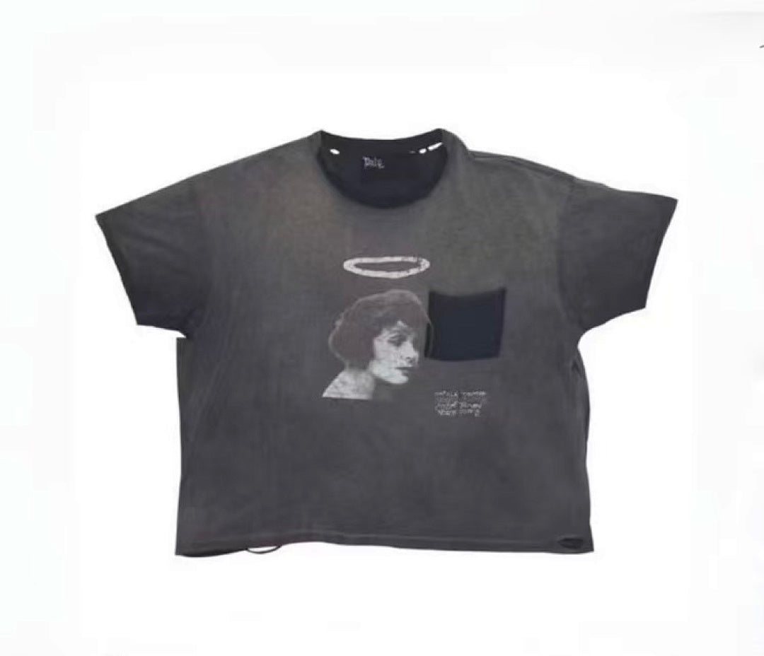 Play Hollywood Halo Portrait Print Tee