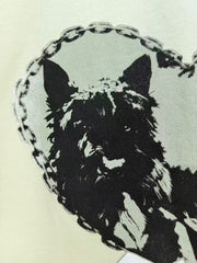 Play‑Hollywood Toto Heart Dog Print Cropped Tee