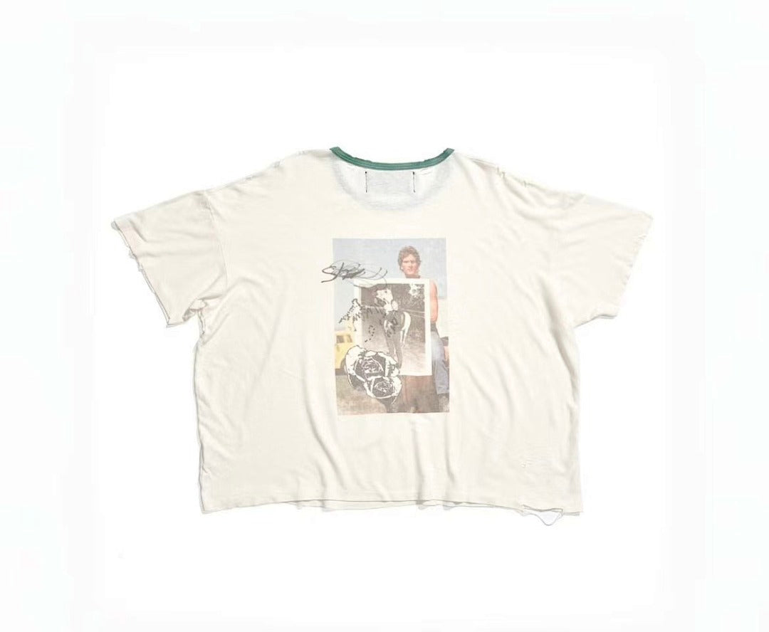 Play Hollywood Back To Life Print Cropped Tee