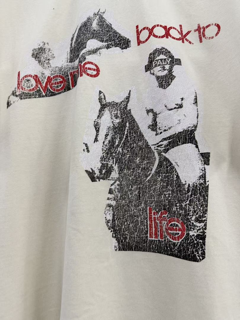 Play Hollywood Back To Life Print Cropped Tee
